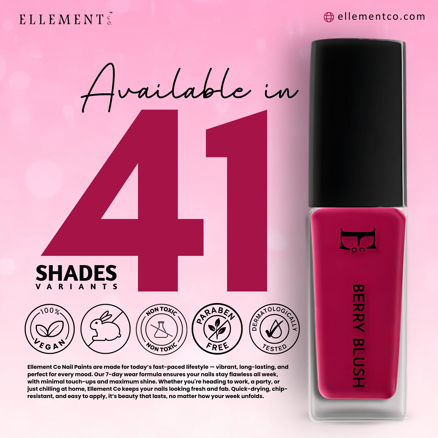 BERRY BLUSH - Dark Pink Nail Polish
