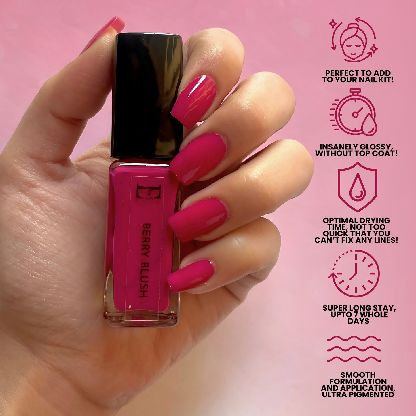 BERRY BLUSH - Dark Pink Nail Polish
