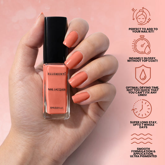 MAPLE Vegan Nail Polish, warm Medium Brown Color - 10 Ml