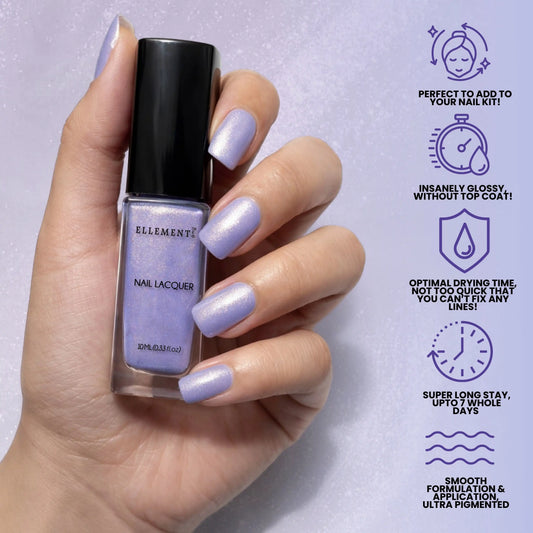 MOONLILAC Vegan Nail Polish, Lavender Color - 10 Ml 2