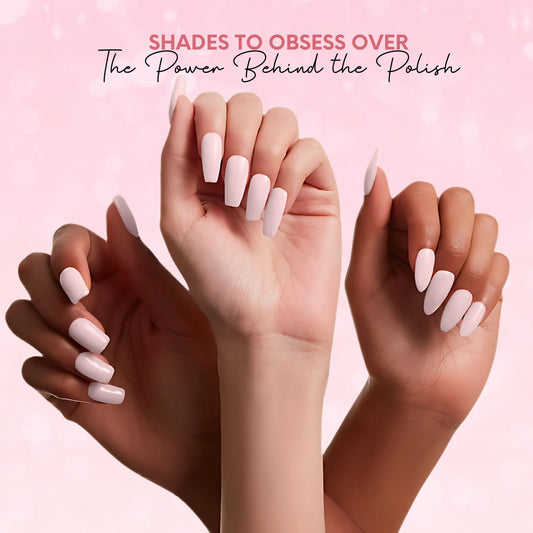 French Pink Vegan Nail Polish – Pastel Milky Pink, Chip-Resistant, Matte Finish, Long-Lasting, Salon Quality