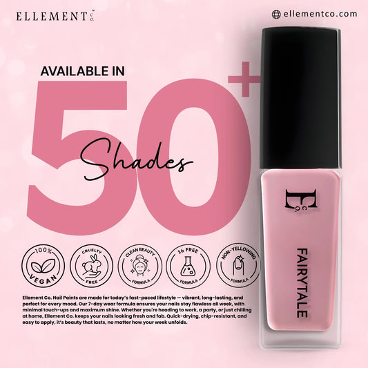 Fairytale Vegan Nail Polish – Chip-Resistant, Non-Yellowing Pink, Gel-Like Gloss, Strengthens Nails, Long-Lasting 3