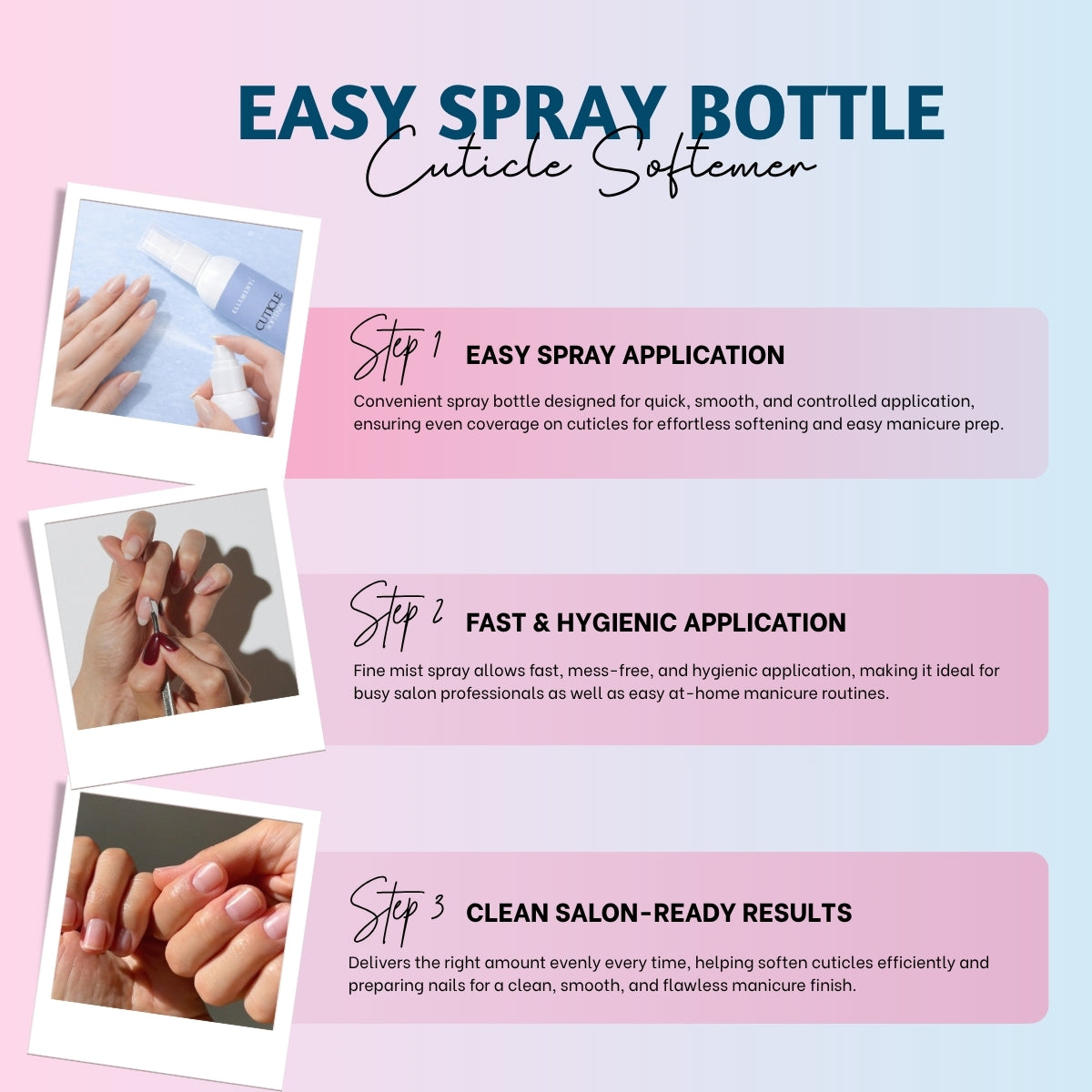 Cuticle Softener & Remover – Nourishing Spray for Healthy, Hydrated Cuticles – Salon-Quality at Home