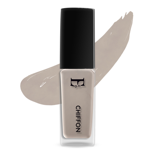 Chiffon Grey Vegan Nail Polish – Chip-Resistant, Pastel Color, Non-Yellowing, Gel-Like Shine, Long-Lasting