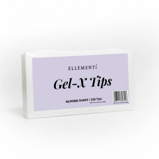 Ellement_Co._Gel_X_Tips_-_120_Almond_Shape_tips with Mini Led Lamp Glue Gel