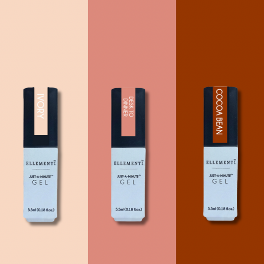 Everyday Neutrals Nail Polish - Set Of 3 Mini Shades Ivory, Desk to Dinner, Cocoa Bean, Long-Lasting & Elegant.