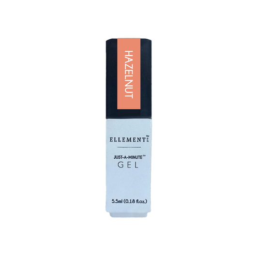 Hazelnut Gel Polish – Warm Peachy-Coral Shade with Shimmer & Glitter, Streak-Free Brush for Flawless Nails