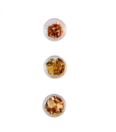 Metallic Chrome Pieces Set of 3 (Gold/Rose Gold/Silver)