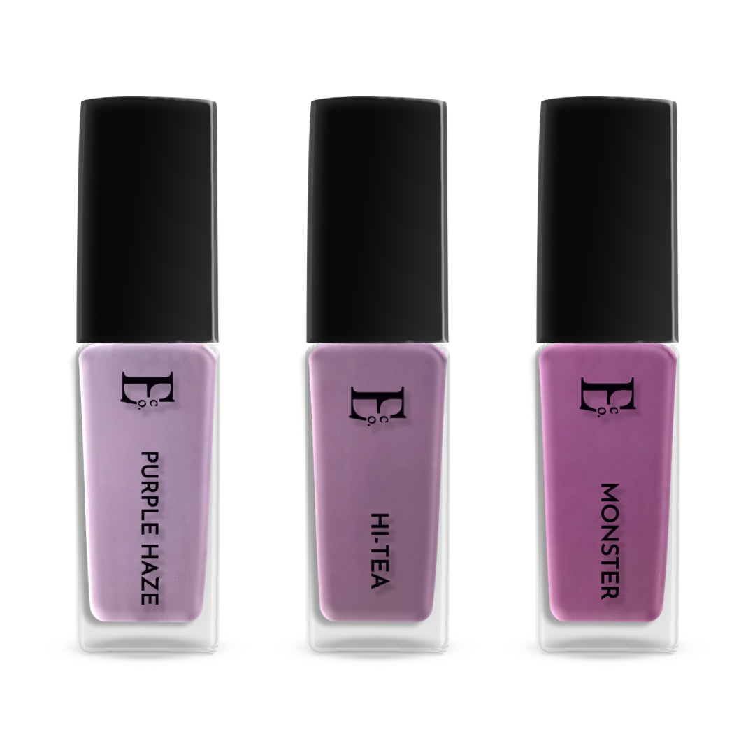 Royal Rhapsody Nail Polish Set of Purple Shades – Soft Pastel, Sophisticated & Vibrant Colors, Pack of 3.