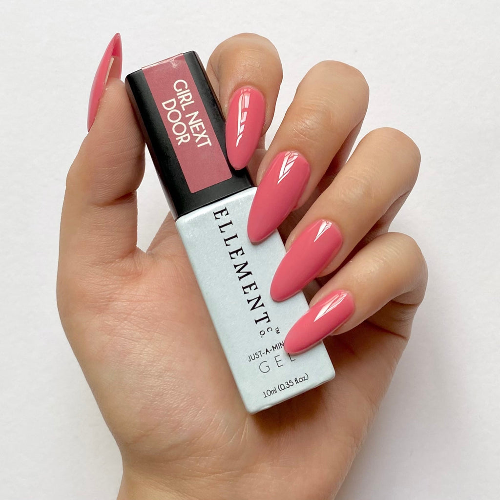 Girl Next Door Gel Polish - Rich Pink, Bright & Fun Shade, Streak-Free Application, For Natural & Acrylic Nails