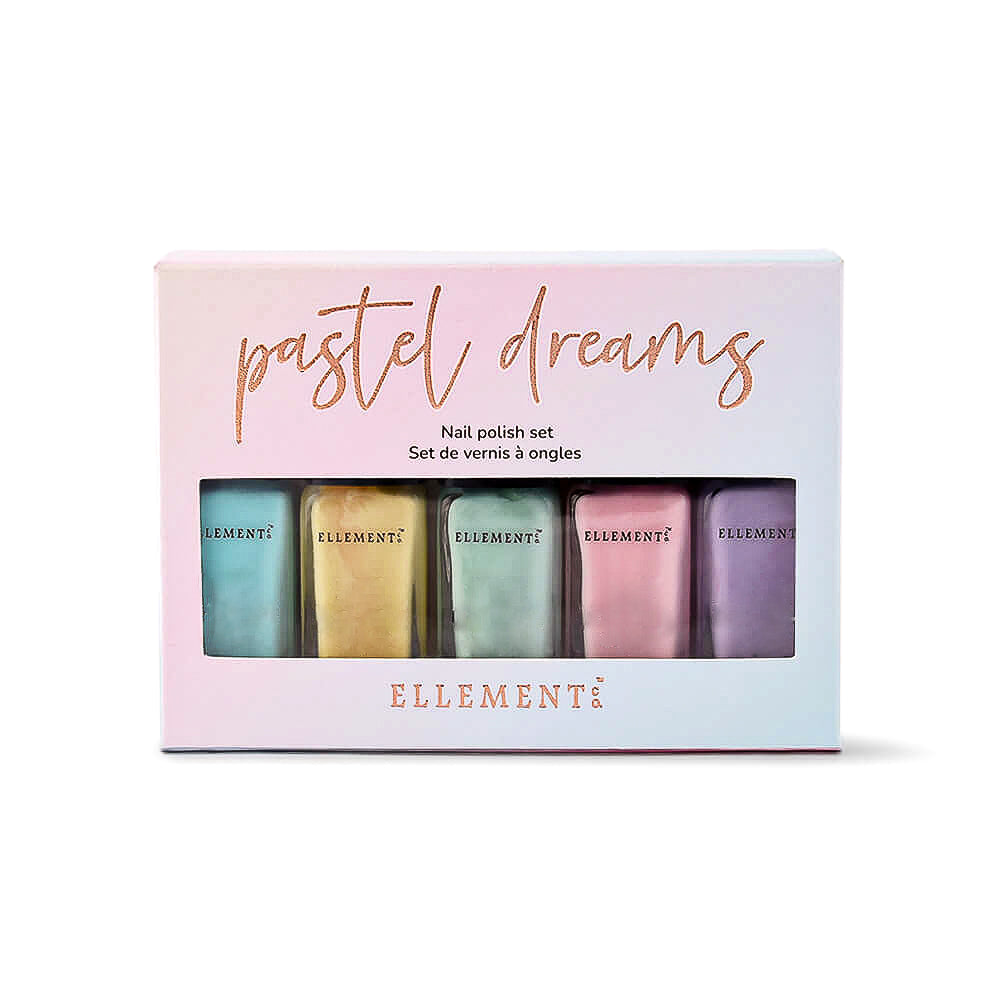 Pastel Dreams Nail Polish Set – 5 Trendy Pastel Shades Including Pink, Purple, Yellow, Blue & Green