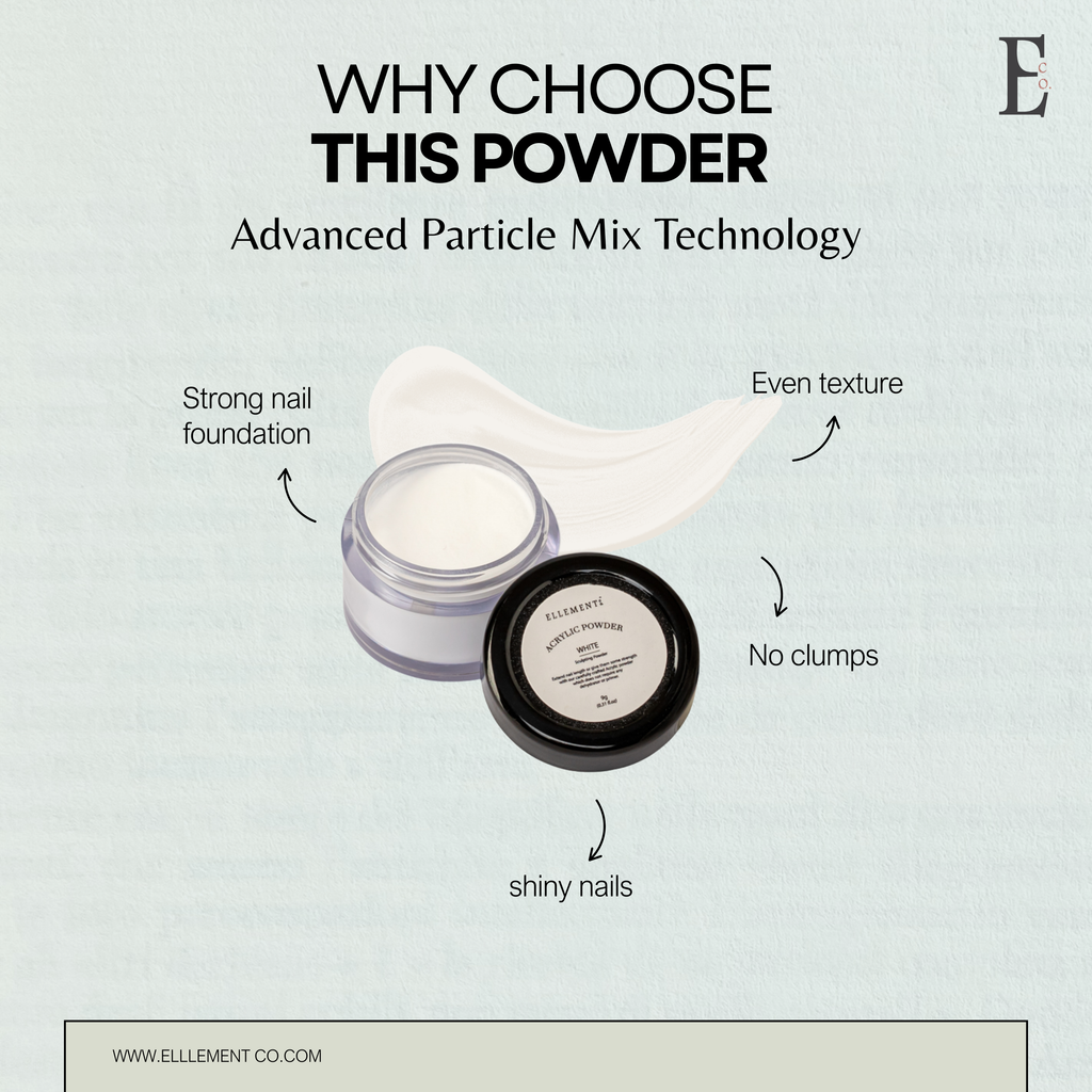 White Acrylic Powder for Nails – Professional Acrylic Nail Powder for Extensions & Overlays, Self-Leveling Formula with Strong Adherence, Medium Viscosity, Perfect for Nail Art & Long-Lasting Results