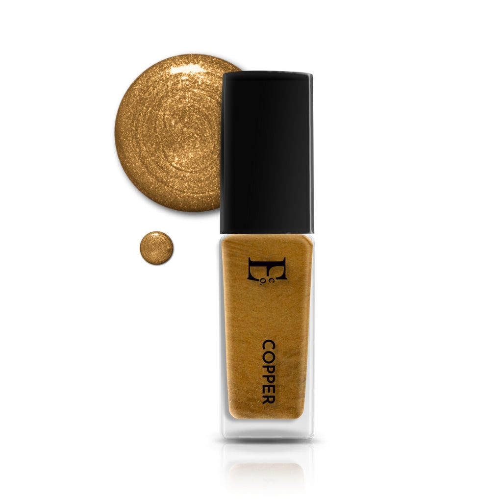 Copper Vegan Metallic Nail Polish – Chip-Resistant, Non-Yellowing, Gel-Like Shine, Long-Lasting