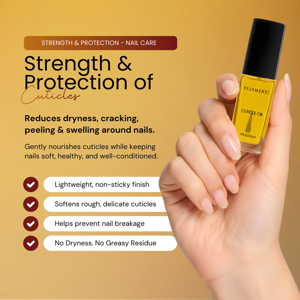 Cuticle Oil for Nails – 100% Natural & Organic, Vitamin E + Jojoba + Argan + Rosehip, Lemon Essential Oil, Fast Nail Growth, Deep Cuticle Moisturizing