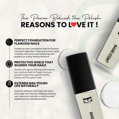 Ellement Co. Base Coat Nail Polish 10ml | Clear Nail Polish Base Coat 3