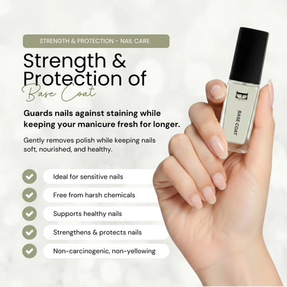 Ellement Co. Base Coat Nail Polish 10ml | Clear Nail Polish Base Coat 5