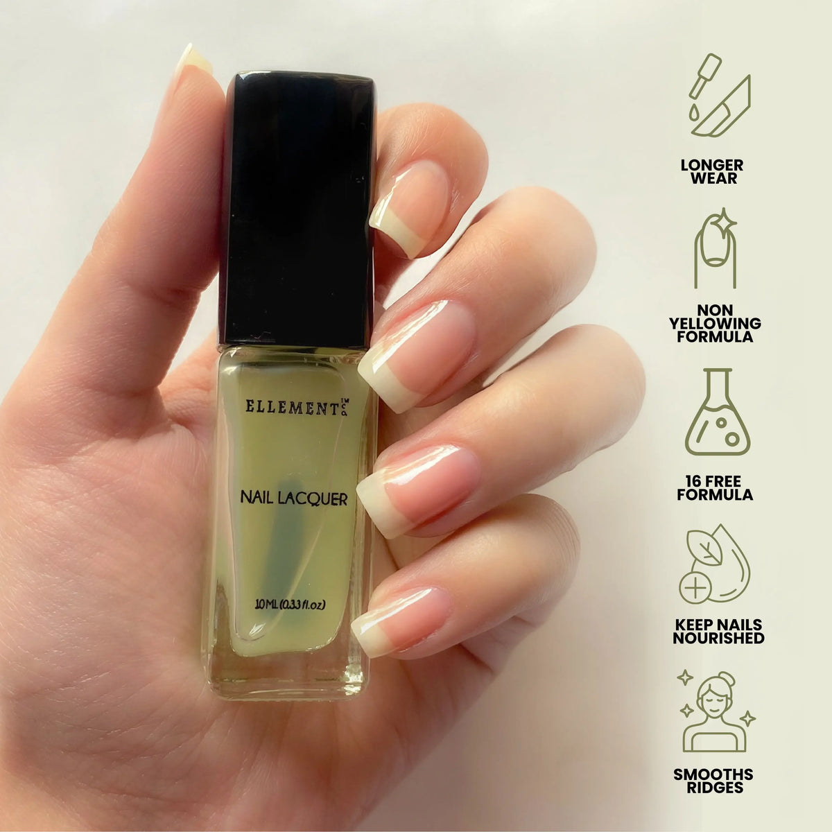 Ellement Co. Base Coat Nail Polish 10ml | Clear Nail Polish Base Coat 6