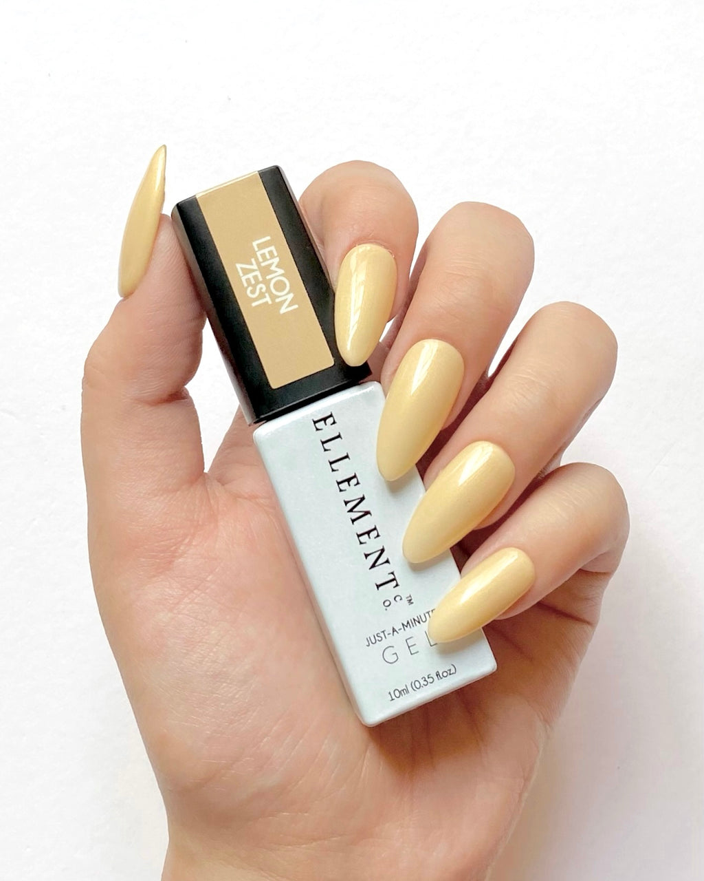 Lemon Zest Gel Polish – Bright Yellow Metallic Shine, Streak-Free, For Natural & Acrylic Nails, Nail Extensions