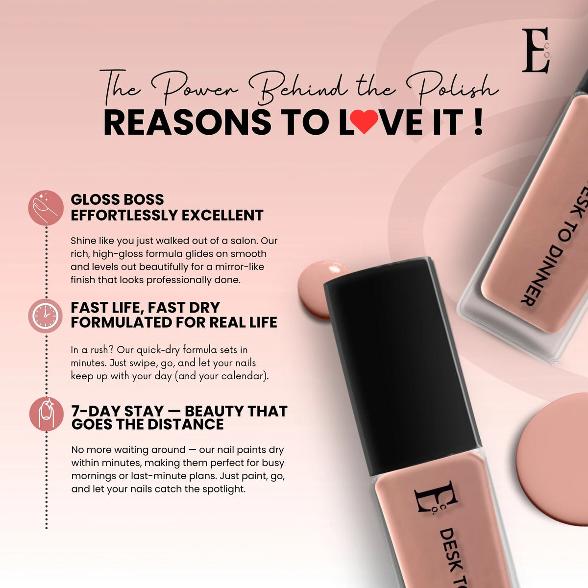 Desk to Dinner Vegan Nude Brown Nail Polish – Chip-Resistant, Non-Yellowing, Gel-Like, Long-Lasting 5