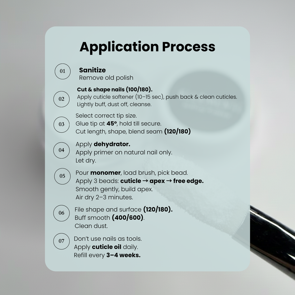 Clear Acrylic Powder for Nails – Professional Acrylic Nail Powder for Extensions, Overlays & Nail Art – Self-Leveling, Medium Viscosity, Strong Adhesion – Perfect for Beginners & Professionals