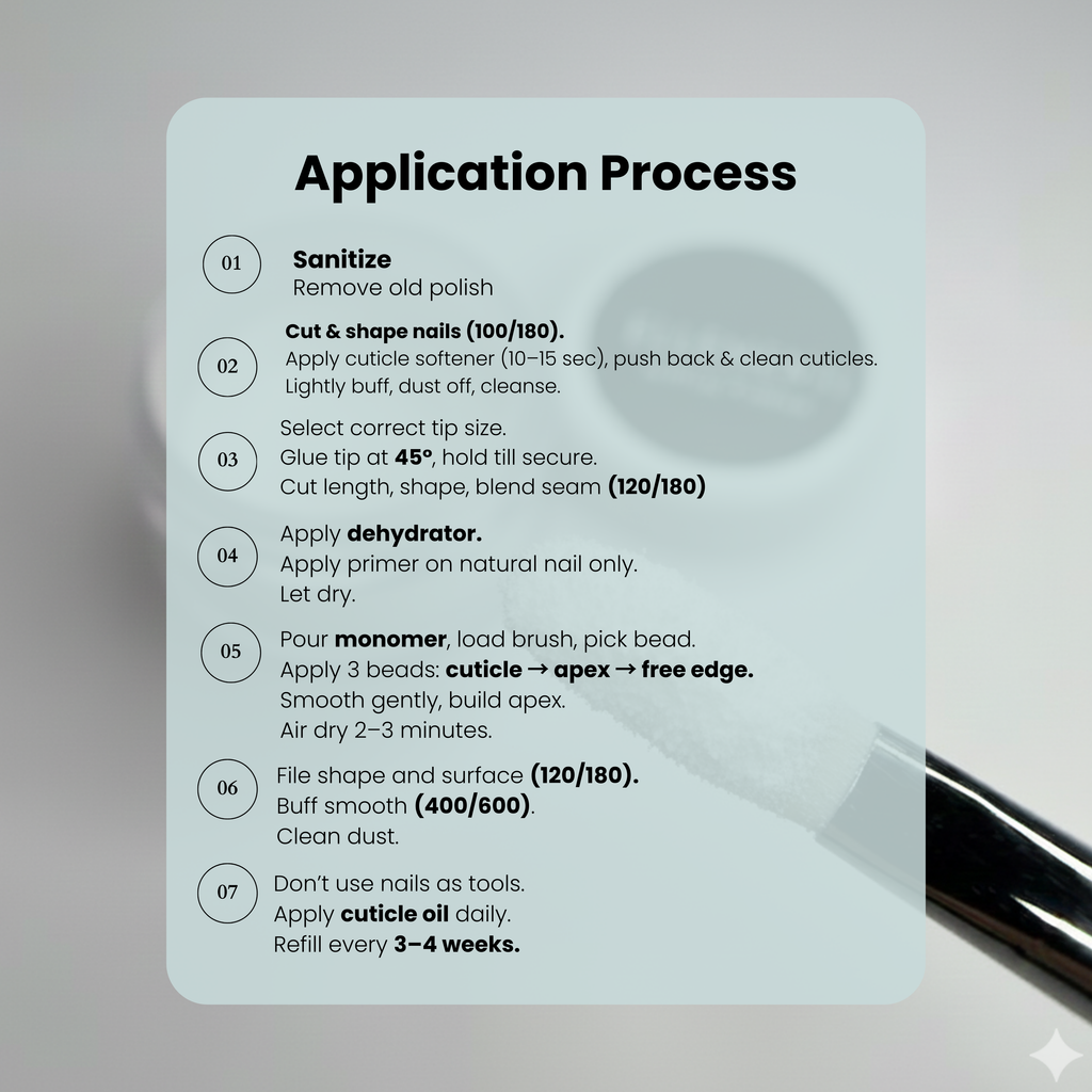 White Acrylic Powder for Nails – Professional Acrylic Nail Powder for Extensions & Overlays, Self-Leveling Formula with Strong Adherence, Medium Viscosity, Perfect for Nail Art & Long-Lasting Results