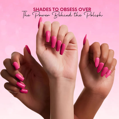 Berry Blush Dark Pink Vegan Nail Polish – Chip-Resistant, Gel-Like, Long-Lasting 8