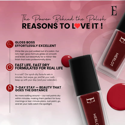 Merlot Vegan Nail Polish 5ml