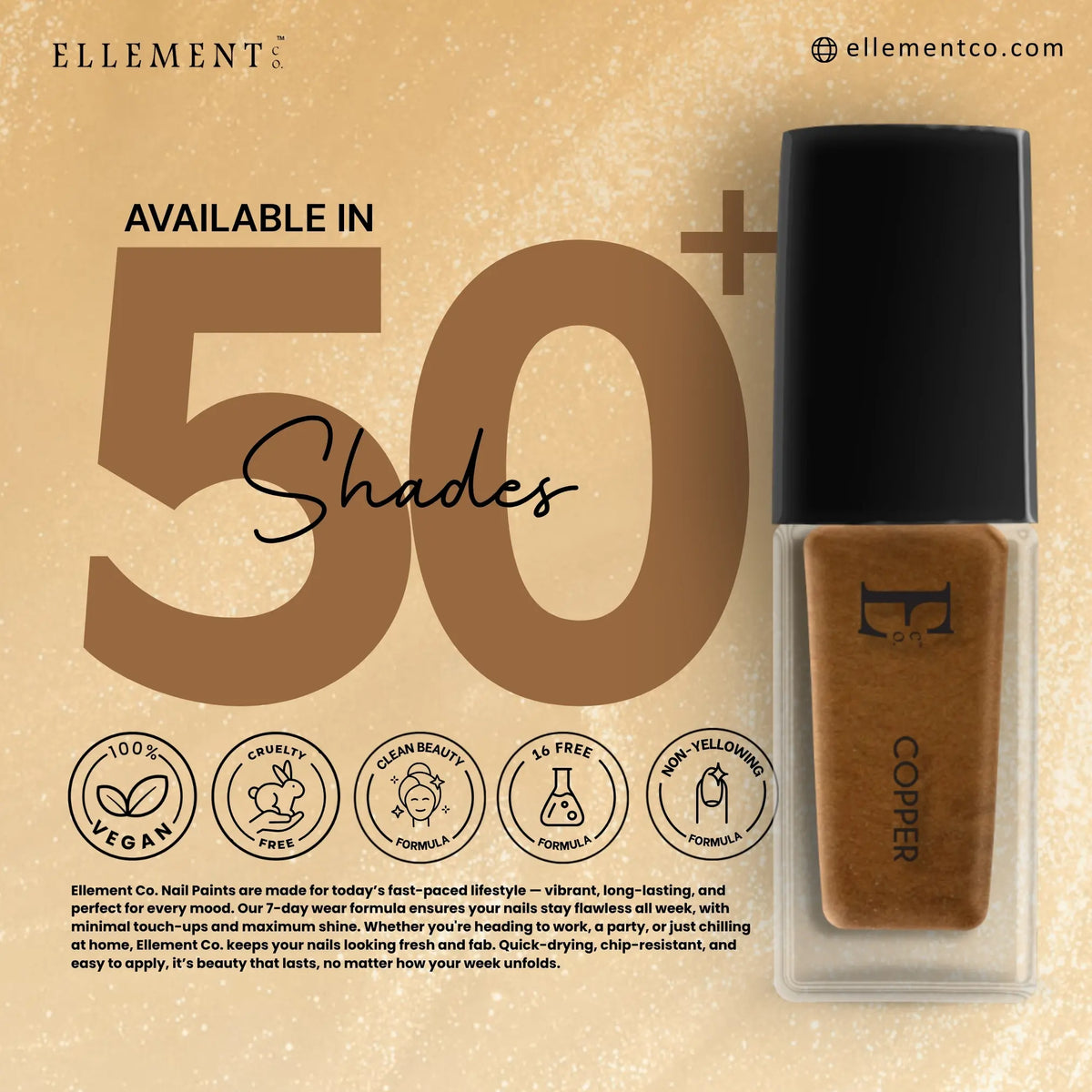 Copper Vegan Nail Polish 5ml