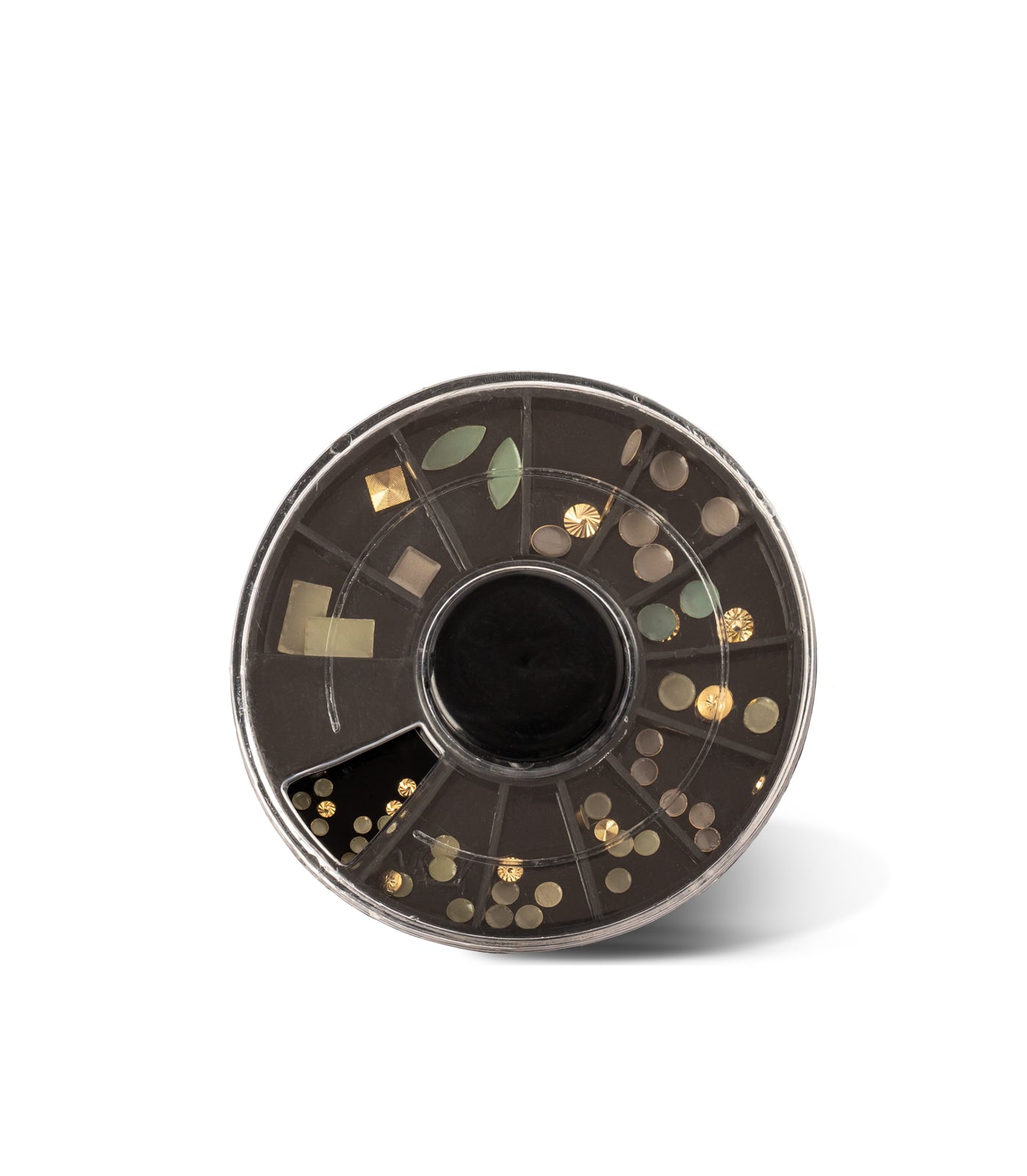 Enhance your nail art game with our dazzling Gold Studs collection. These studs are perfect for creating trendy and glamorous nail designs. Each pack contains an assortment of different shapes and sizes, allowing you to experiment and create unique looks.