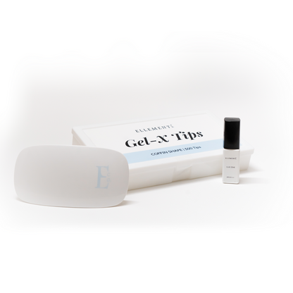 GEL-X KIT | SOFT GEL EXTENSIONS [COFFIN TIPS + GLUE + LAMP]