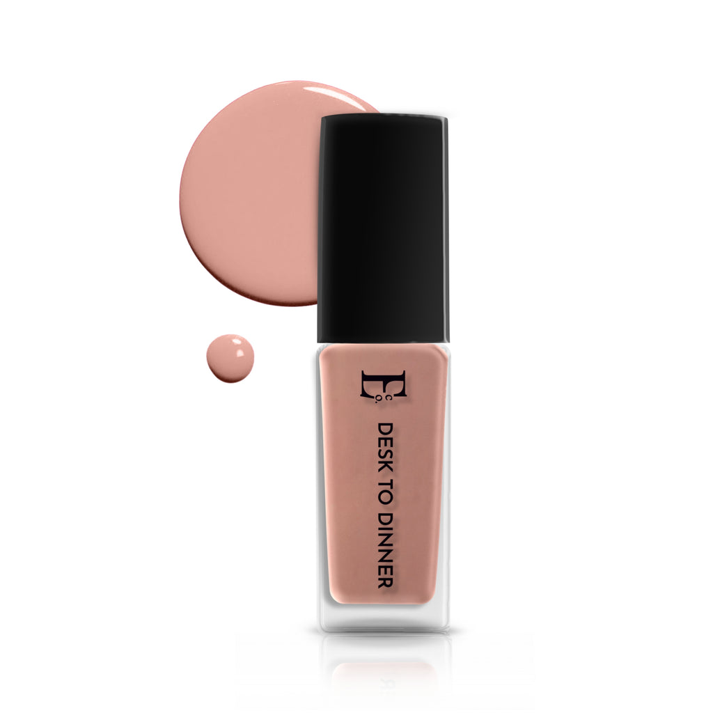 Desk to Dinner Vegan Nude Brown Nail Polish – Chip-Resistant, Non-Yellowing, Gel-Like, Long-Lasting