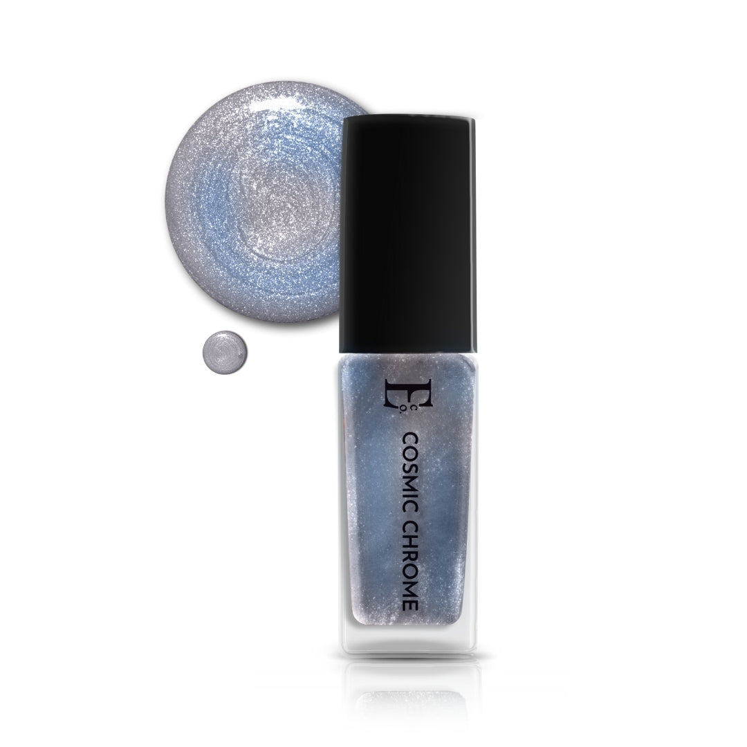Cosmic Chrome Vegan Blue Metallic Nail Polish – Chip-Resistant, Non-Yellowing, Gel-Like Shine, Long-Lasting