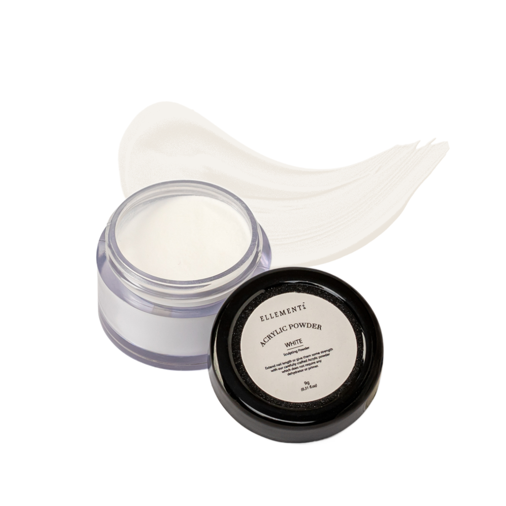 White Acrylic Powder for Nails – Professional Acrylic Nail Powder for Extensions & Overlays, Self-Leveling Formula with Strong Adherence, Medium Viscosity, Perfect for Nail Art & Long-Lasting Results