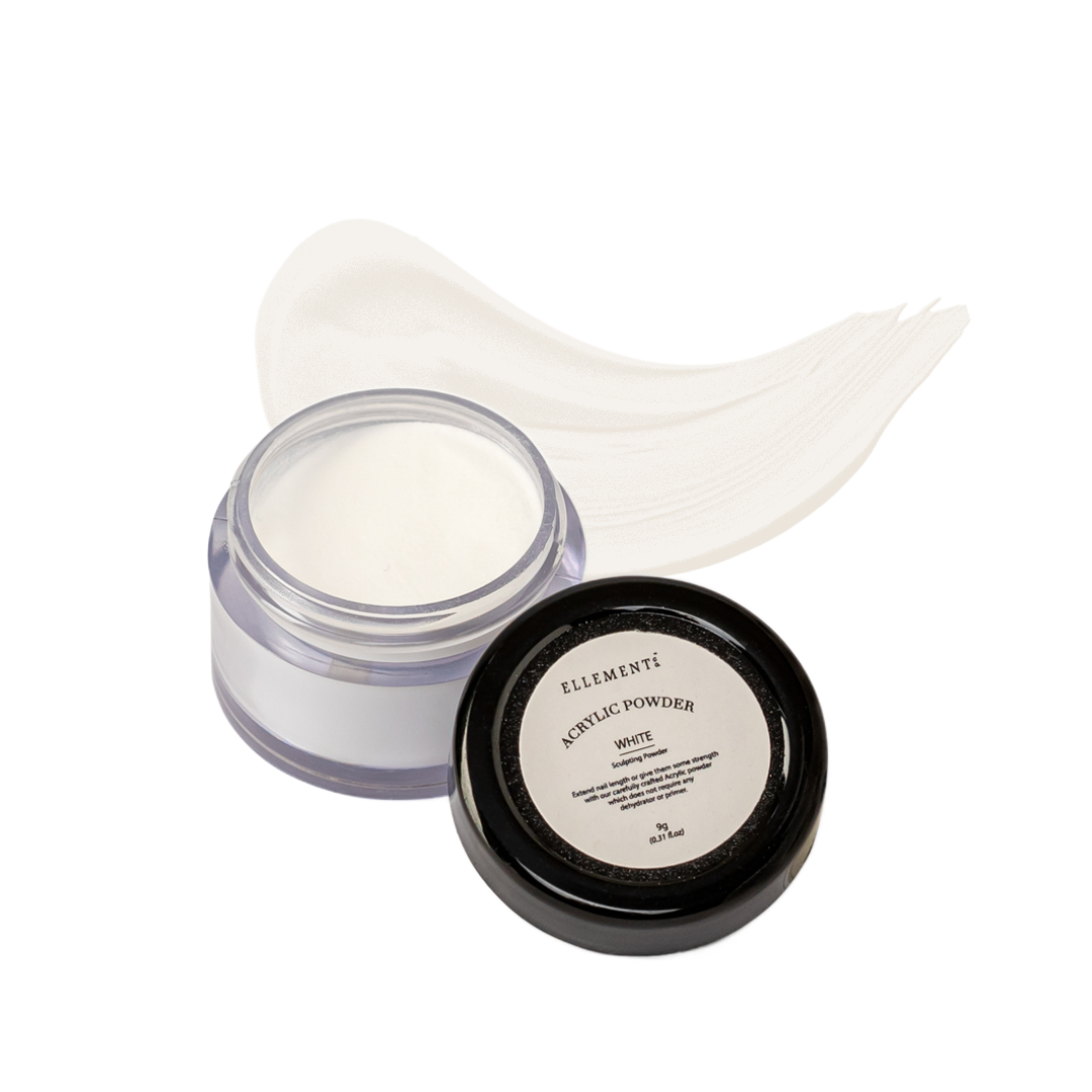 White Acrylic Powder for Nails – Professional Acrylic Nail Powder for Extensions & Overlays, Self-Leveling Formula with Strong Adherence, Medium Viscosity, Perfect for Nail Art & Long-Lasting Results