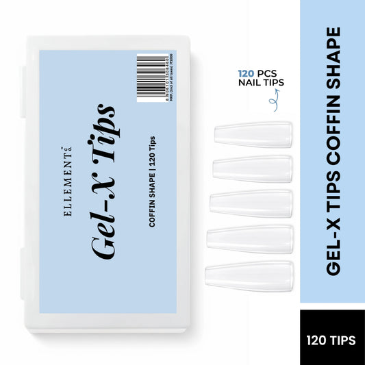 Gel-X Natural Coffin Long Tips - Pack of 120 1