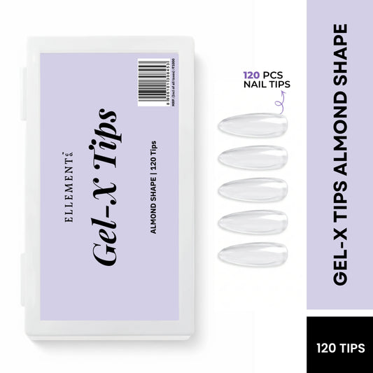 Gel-X Natural Almond Long Tips - Pack of 120 1