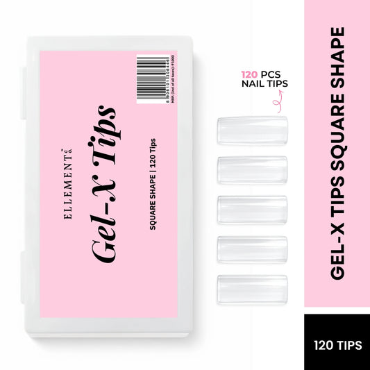Gel-X Natural Long Square Tips - Pack of 120 1