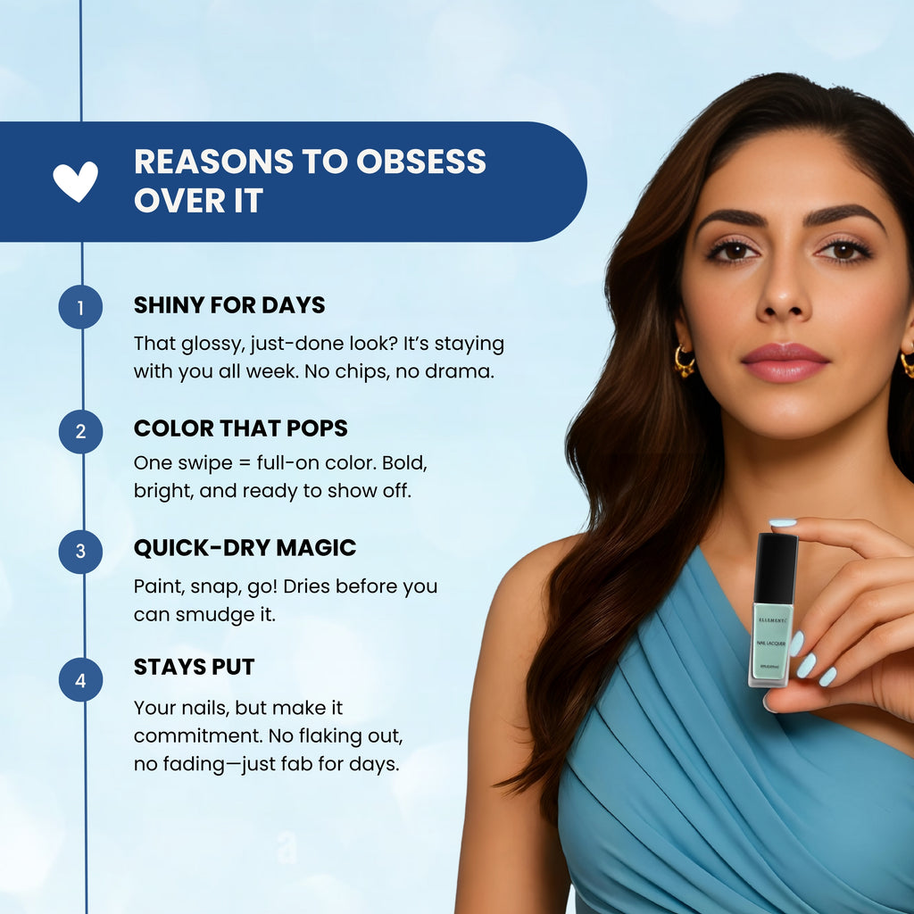 Bubblegum Vegan Nail Polish – Blue Pastel, Gel-Like, Chip-Resistant, Shiny Finish, Strengthens Nails