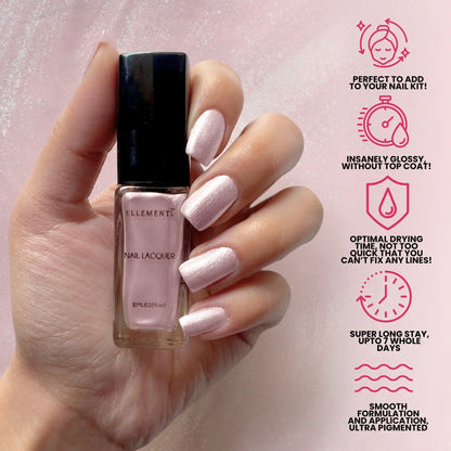 Pink Champagne Metallic Rose Gold Vegan Nail Polish – Chip-Resistant, Gel-Like Shine, Long-Lasting 8