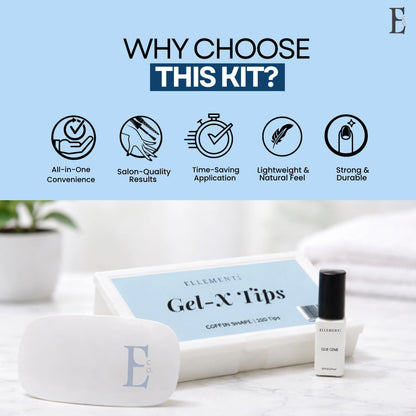 Gel-X KIT-3 - Coffin Tips (Gel-X Tips Box (120pc) + Glue Genie 10ml) 7