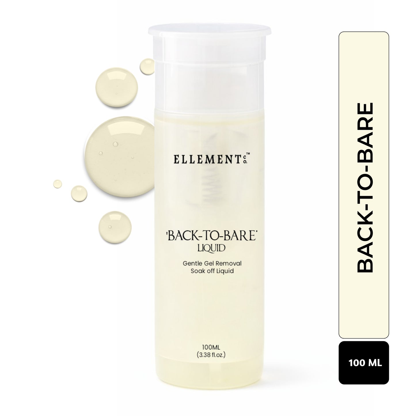 Back-To-Bare Gel Remover Liquid – Gentle Nail Gel & Gel Extension Remover, Safe & Non-Drying