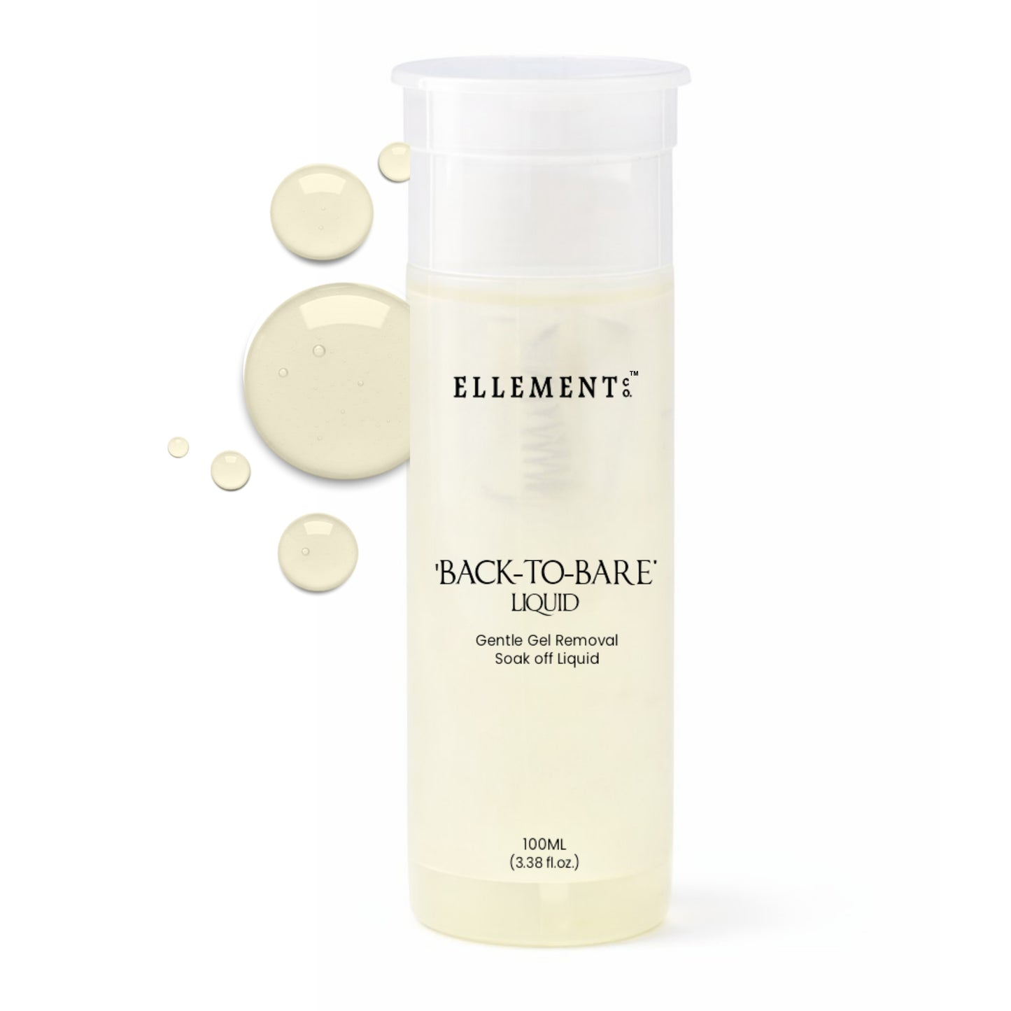 Back-To-Bare Gel Remover Liquid – Gentle Nail Gel & Gel Extension Remover, Safe & Non-Drying