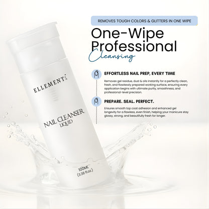 Nail Cleanser Liquid – Multi-Purpose Nail Prep Solution for Dust, Oil & Moisture Removal, Enhances Nail Polish Adhesion
