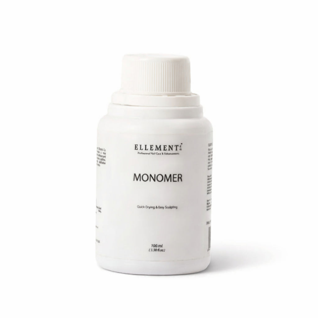 Acrylic Monomer Liquid for Nail Extensions and Overlays – Low Odor, Anti-Yellowing, Medium Drying Formula for Strong Adhesion and Smooth Finish