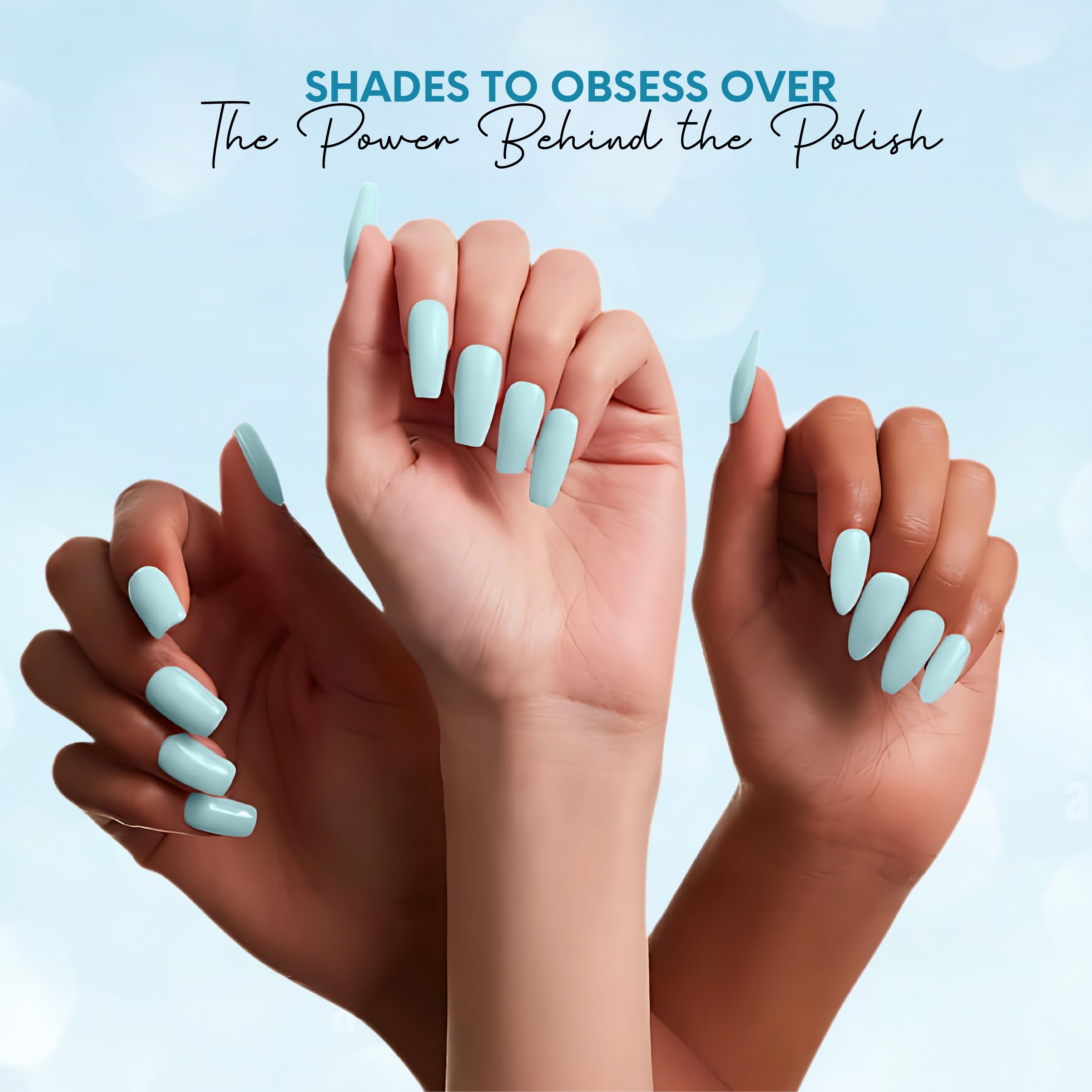 Bubblegum Vegan Nail Polish – Blue Pastel, Gel-Like, Chip-Resistant, Shiny Finish, Strengthens Nails