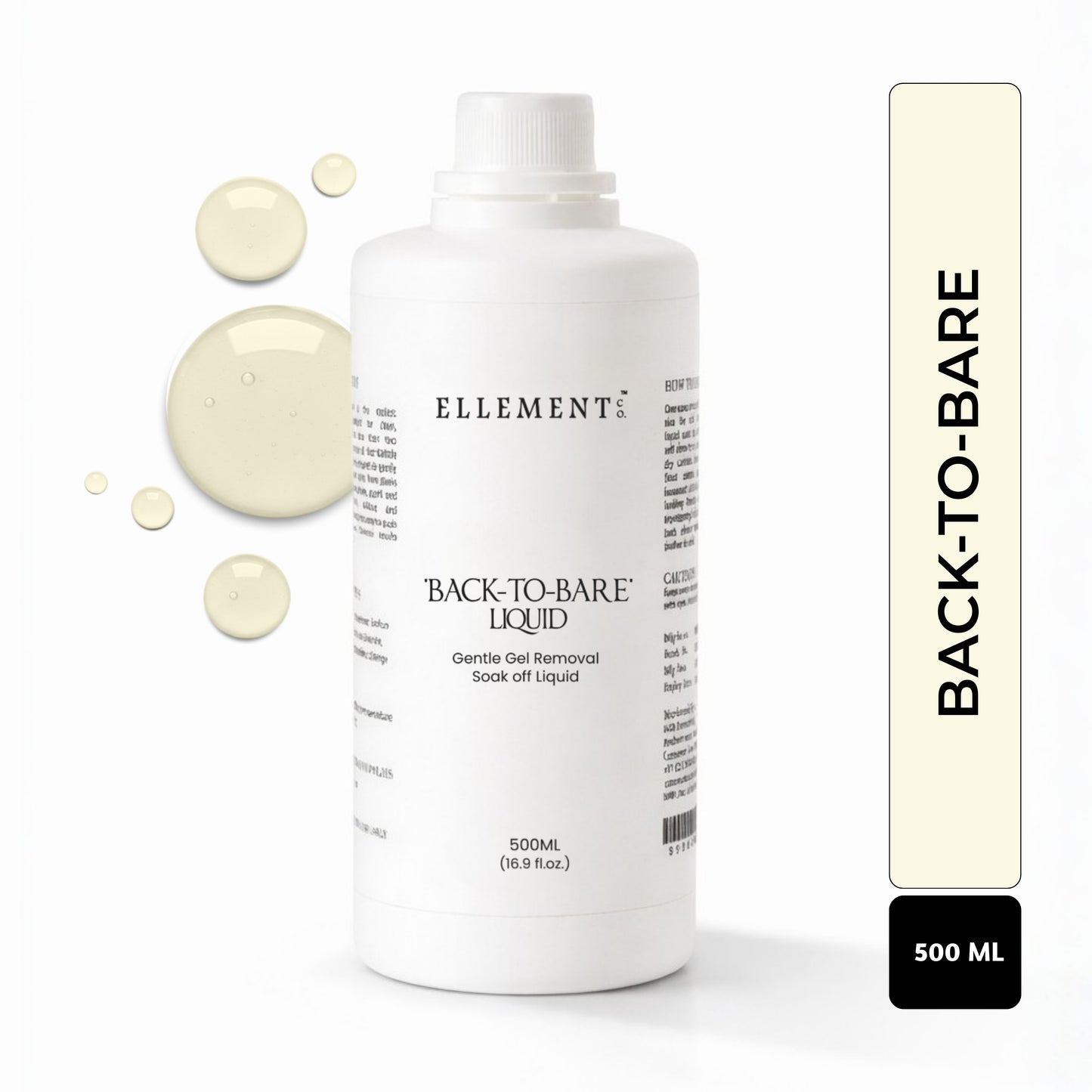 Back-To-Bare Gel Remover Liquid – Gentle Nail Gel & Gel Extension Remover, Safe & Non-Drying