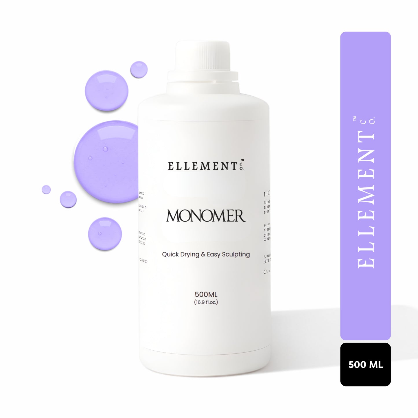 Acrylic Monomer Liquid for Nail Extensions and Overlays – Low Odor, Anti-Yellowing, Medium Drying Formula for Strong Adhesion and Smooth Finish