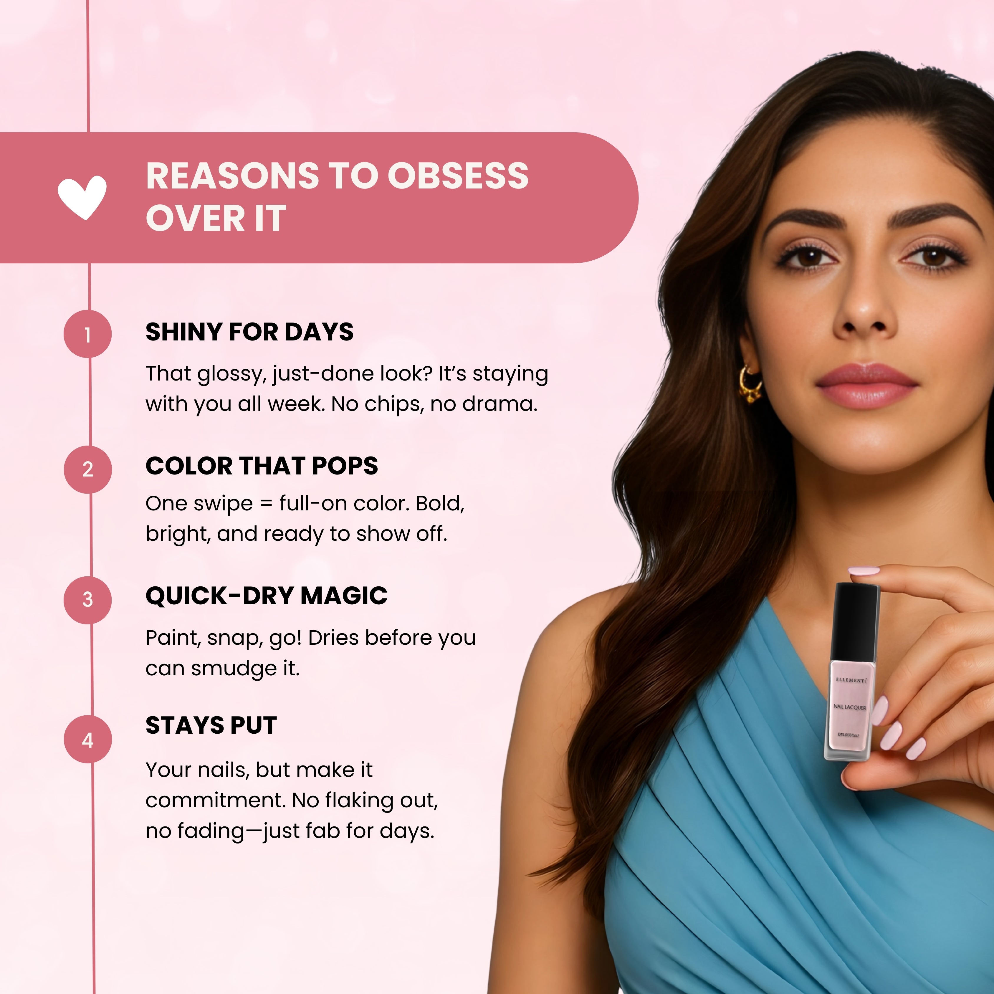 French Pink Vegan Nail Polish – Pastel Milky Pink, Chip-Resistant, Matte Finish, Long-Lasting, Salon Quality