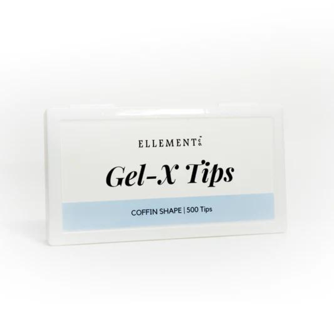 GEL-X KIT | SOFT GEL EXTENSIONS [COFFIN TIPS + GLUE + LAMP]