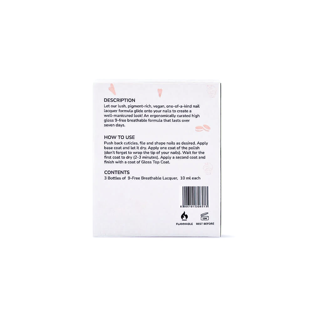 A Classic Affair Nail Polish Set – Blanc White, French Pink & Gloss Top Coat – French Manicure Essentials